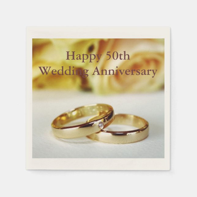 Zum 50. Hochzeitstag Serviette (Vorderseite)