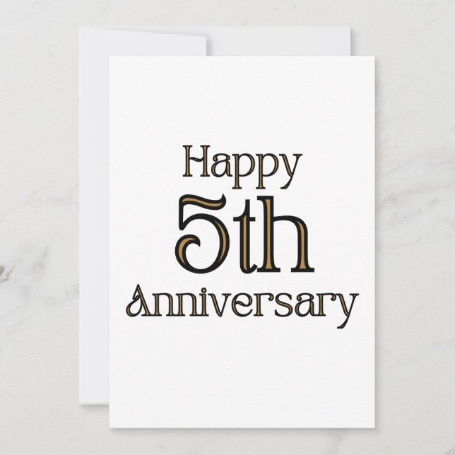 Zum 5. Jahrestag der Einladung (Vorderseite)