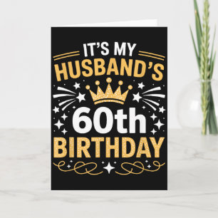Zum 60. Geburtstag meines Mannes Frohe Party 60 Ja Karte