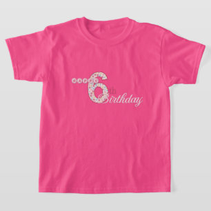 Zum 6. Geburtstag Pink T - Shirt