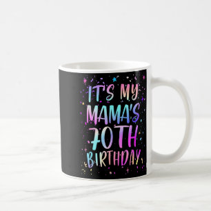 Zum 70. Geburtstag meiner Mama - Farbige Glückwüns Kaffeetasse