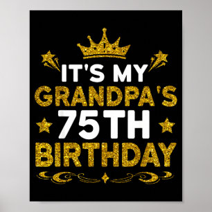 Zum 75. Geburtstag meines Opas Herzlichen Glückwun Poster