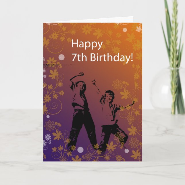Zum 7. Geburtstag für Junge Karte (Vorderseite)