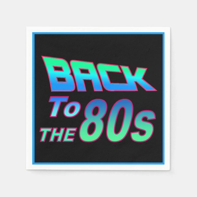 Zum 80er 1 Cocktail Napkin Serviette (Vorderseite)