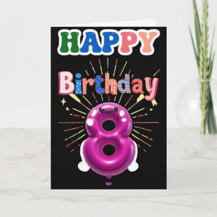 Zum 8. Geburtstag Karte