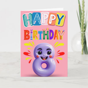 Zum 8. Geburtstag Karte
