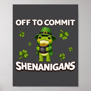 Zum Ausschalten Commit Schabernack Zauberer Frosch Poster