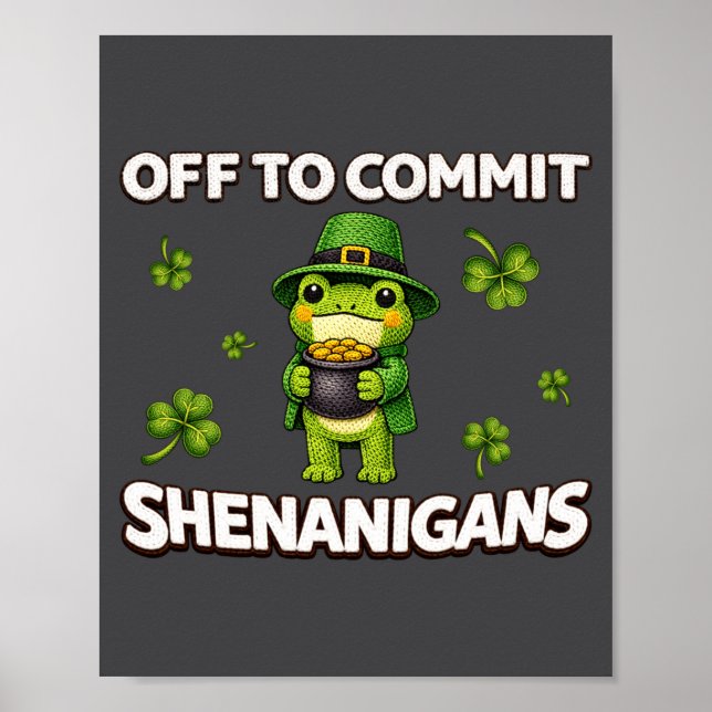 Zum Ausschalten Commit Schabernack Zauberer Frosch Poster (Vorne)
