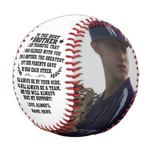 Zum besten Bruder von Schwester oder Bruder & Foto Baseball
