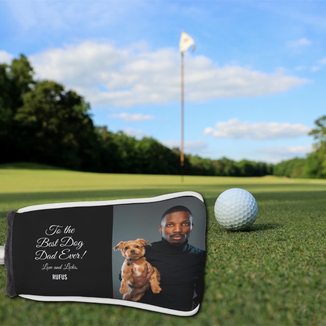 Zum besten Hund-Vater je benutzerdefiniertes Foto Golf Headcover (Von Creator hochgeladen)
