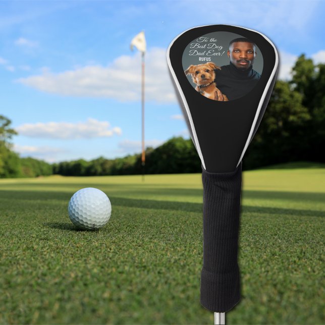 Zum besten Hund-Vater je benutzerdefiniertes Foto Golf Headcover (Von Creator hochgeladen)