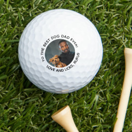 Zum besten Hund-Vater je benutzerdefiniertes Foto Golfball