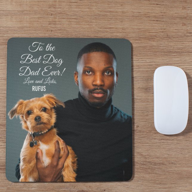 Zum besten Hund-Vater je benutzerdefiniertes Foto Mousepad (Von Creator hochgeladen)