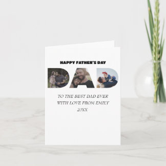 ZUM BESTEN VATER ALLER 3 FOTO VATER'S DAY EINLADUNG