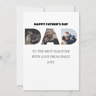 ZUM BESTEN VATER ALLER 3 FOTO VATER'S DAY EINLADUNG