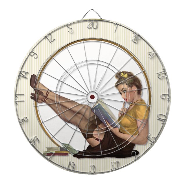 Zum Button-Up-Mädchen Dartscheibe (vorne)