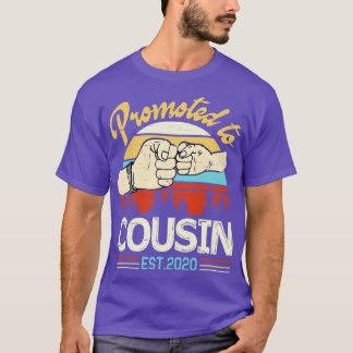 Zum Cousin befördert Est 2020 Froher Vater Elternt T-Shirt