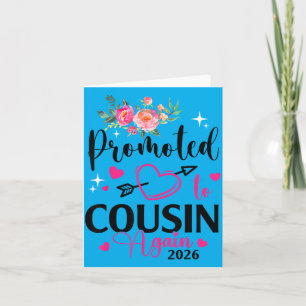 Zum Cousin befördert Est 2026 Flower Hearts Karte