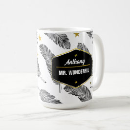 Zum Ehemann am Vatertag. Federmuster Kaffeetasse