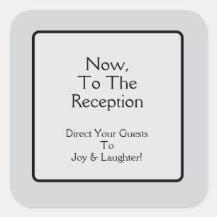 Zum Empfang Quadratischer Aufkleber