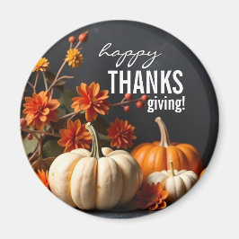 Zum Erntedankfest Orange Pumpkin Blume Magnet
