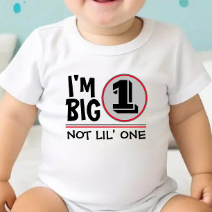 Zum ersten Geburtstag bin ich Big 1 nicht Lil ein Baby Strampler