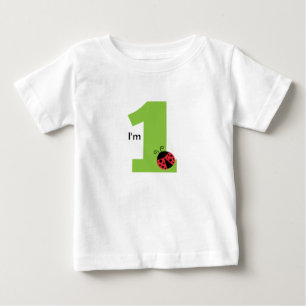 Zum ersten Geburtstag bin ich ein Niedlicher Ladyb Baby T-shirt