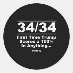Zum ersten Mal erreicht Trump 100% aller Ny-Strafv Runder Aufkleber