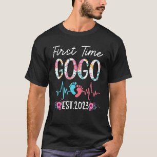 Zum ersten Mal Gogo 2023 Mütter Tag Weihnachten ba T-Shirt