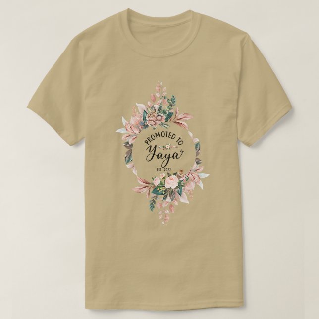 Zum ersten Mal in der Blume Yaya Est 2022 beförder T-Shirt (Design vorne)