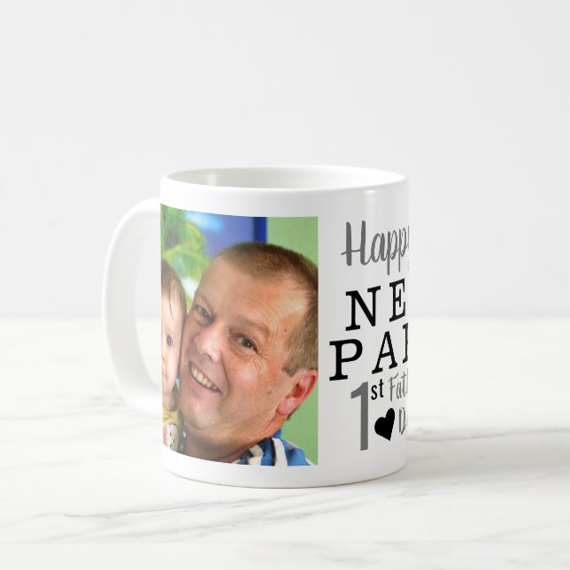 Zum ersten Mal Papa-Foto   Kaffeetasse (Vorderseite Links)