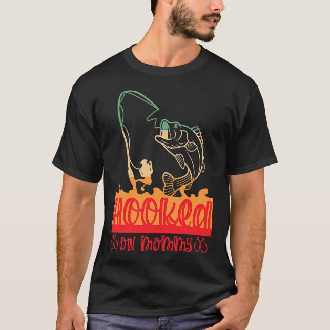 Zum Fischen geboren T-Shirt (Vorderseite)