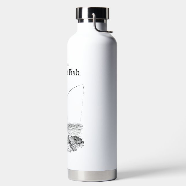 Zum Fischen geboren Trinkflasche (links)