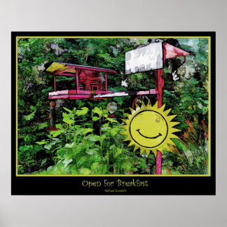 Zum Frühstück geöffnet Poster
