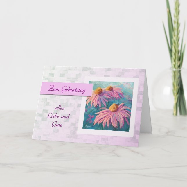 Zum Geburtstag - alles Gute zum Geburtstag auf Karte (Vorderseite)