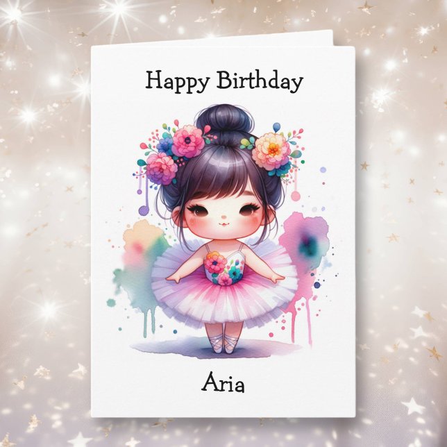 Zum Geburtstag der schönsten Ballerina Städtische  Karte (Von Creator hochgeladen)