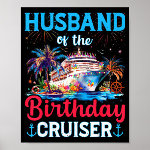 Zum Geburtstag des Ehemanns Cruiser Kreuzfahrt Geb Poster
