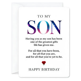 Zum Geburtstag meines Sohnes Karte
