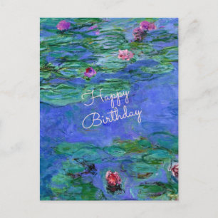 Zum Geburtstag: Monet's Water Lilies berühmte Kuns Postkarte