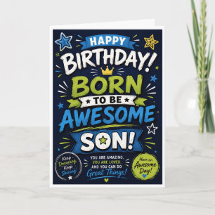 Zum Geburtstag Sohn Geburtstagskarte "Born to Be A Karte