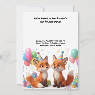 Zum Geburtstag süßer Fuchs  Einladung