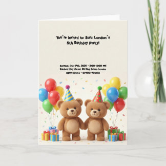 Zum Geburtstag süßer Teddybär  Karte