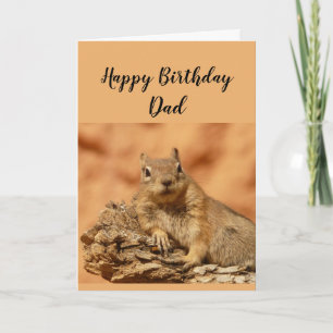 Zum Geburtstag Vater Pater Funny Squirrel Relax Karte