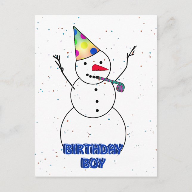 Zum Geburtstagskind! Postkarte (Vorderseite)