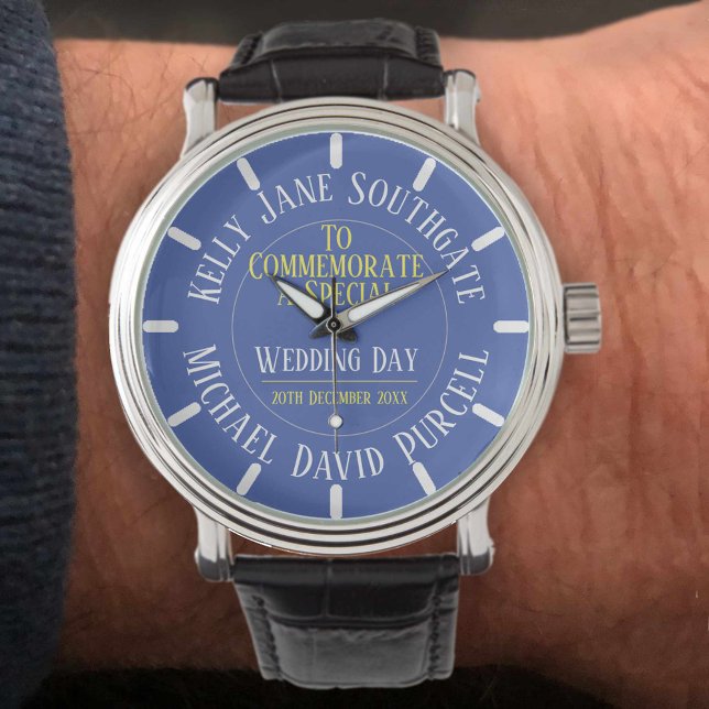 Zum Gedenken an einen Hochzeitstag. Verheiratetes  Armbanduhr (Von Creator hochgeladen)