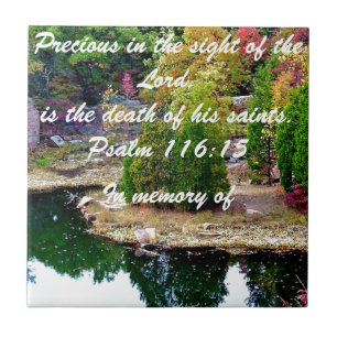 Zum Gedenken an Psalm-116:15 Fliese