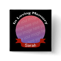 Zum Gedenken an schwarzen Foto-Knopf mit Namen