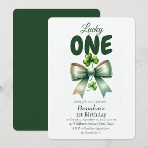 Zum Glück 1 St Patricks Day 1. Geburtstag Einladung