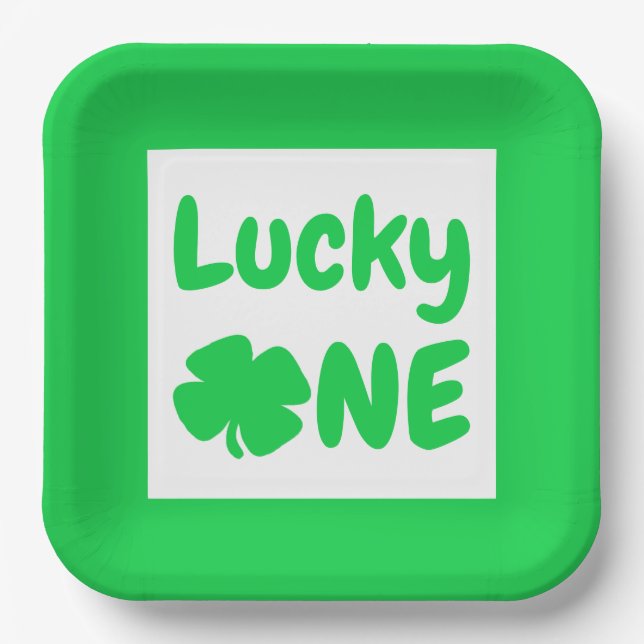 Zum Glück 1 St Patrick's Day 1. Pappteller (Vorderseite)