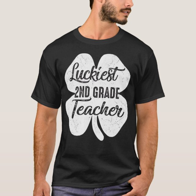 Zum Glück 2. Klasse Lehrer Funny St Patrick's Day T-Shirt (Vorderseite)